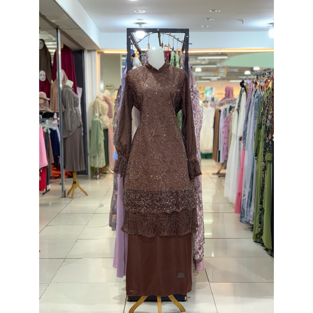setelan melayu rok satin