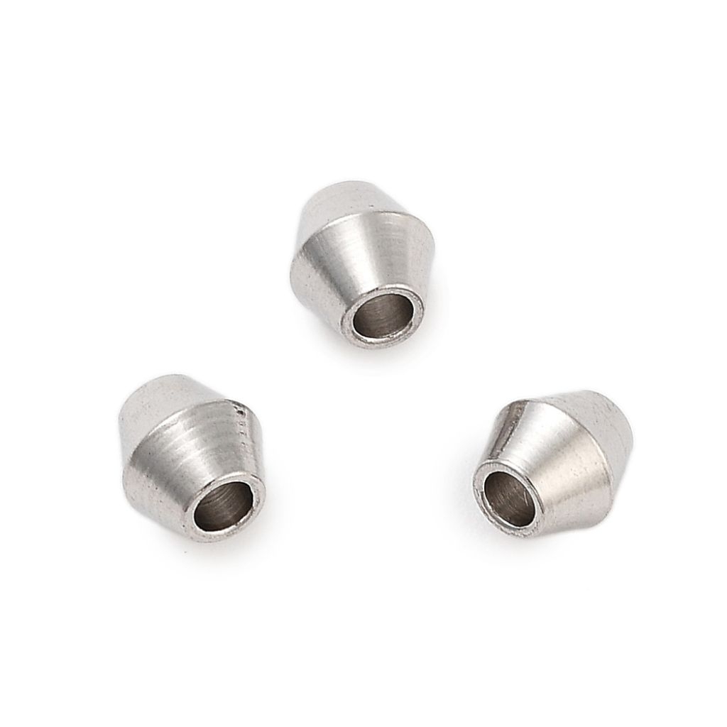 201 stainless steel bicone spacer beads | manik stainless steel