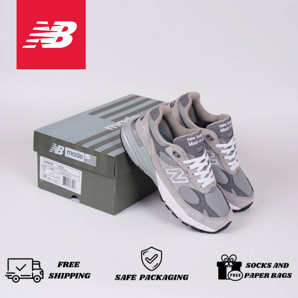 Sepatu New Balance 993 Grey Original Pria Wanita NB 993 Premium Sneakers Import