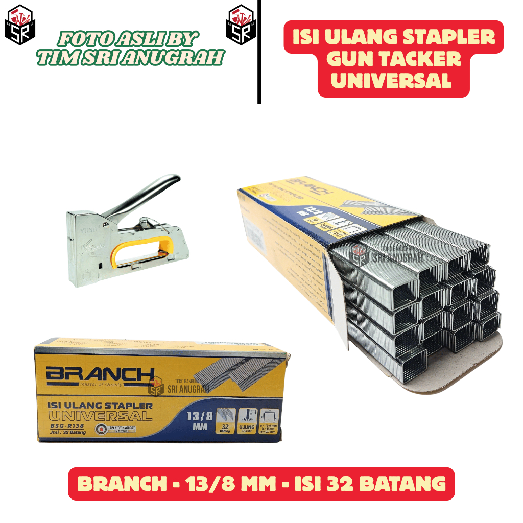Branch Refill Staples Tembak Necis Tembak 13/8mm