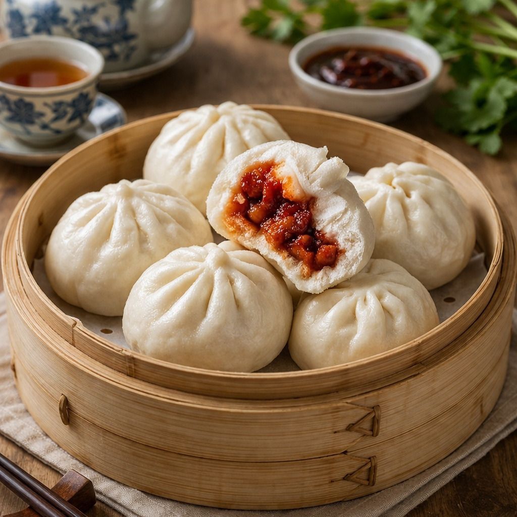 Bakpao Ayam Charsiu Frozen 6 Pcs Halal Homemade
