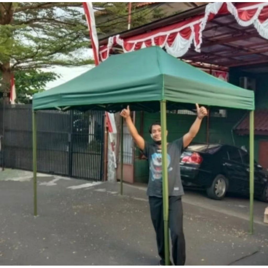 Tenda lipat matic uk 2x3 super premium ket besi 1,4mm