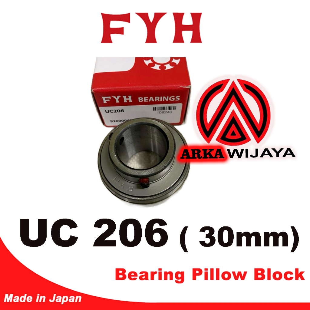 Bearing FYH UC 206/ BEARING INSERT UC 206 / UC206 AS 30MM FYH JAPAN / BEARING PILLOW BLOCK UC 206