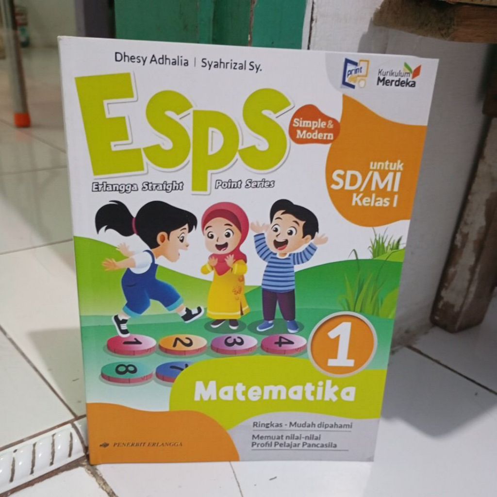 BUKU ESPS MATEMATIKA KELAS 1 SD ERLANGGA KURIKULUM MERDEKA