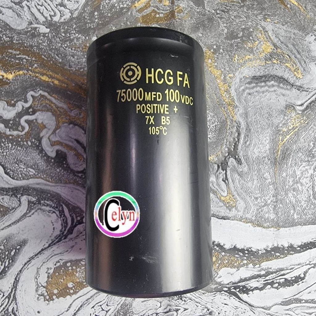 Elko 75000uf 100v HCG Elco 75000 uf 100volt 100 Volt Kapasitor