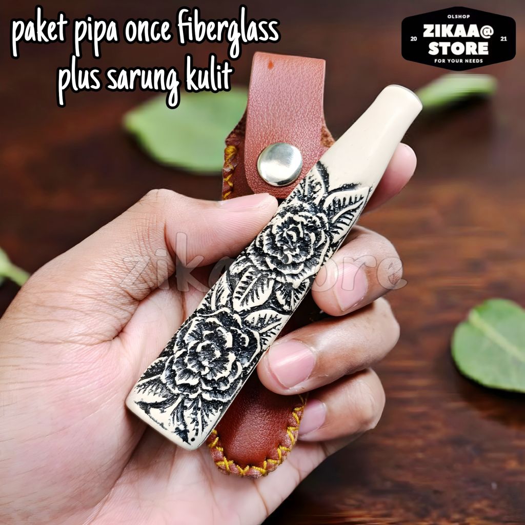 paket hemat pipa once padud cangklong gading sintetis plus sarung kulit