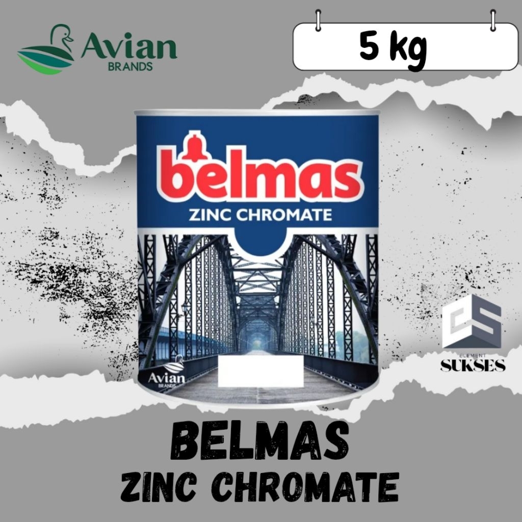 BELMAS ZINC CHROMATE Cat dasar anti karat besi 5kg
