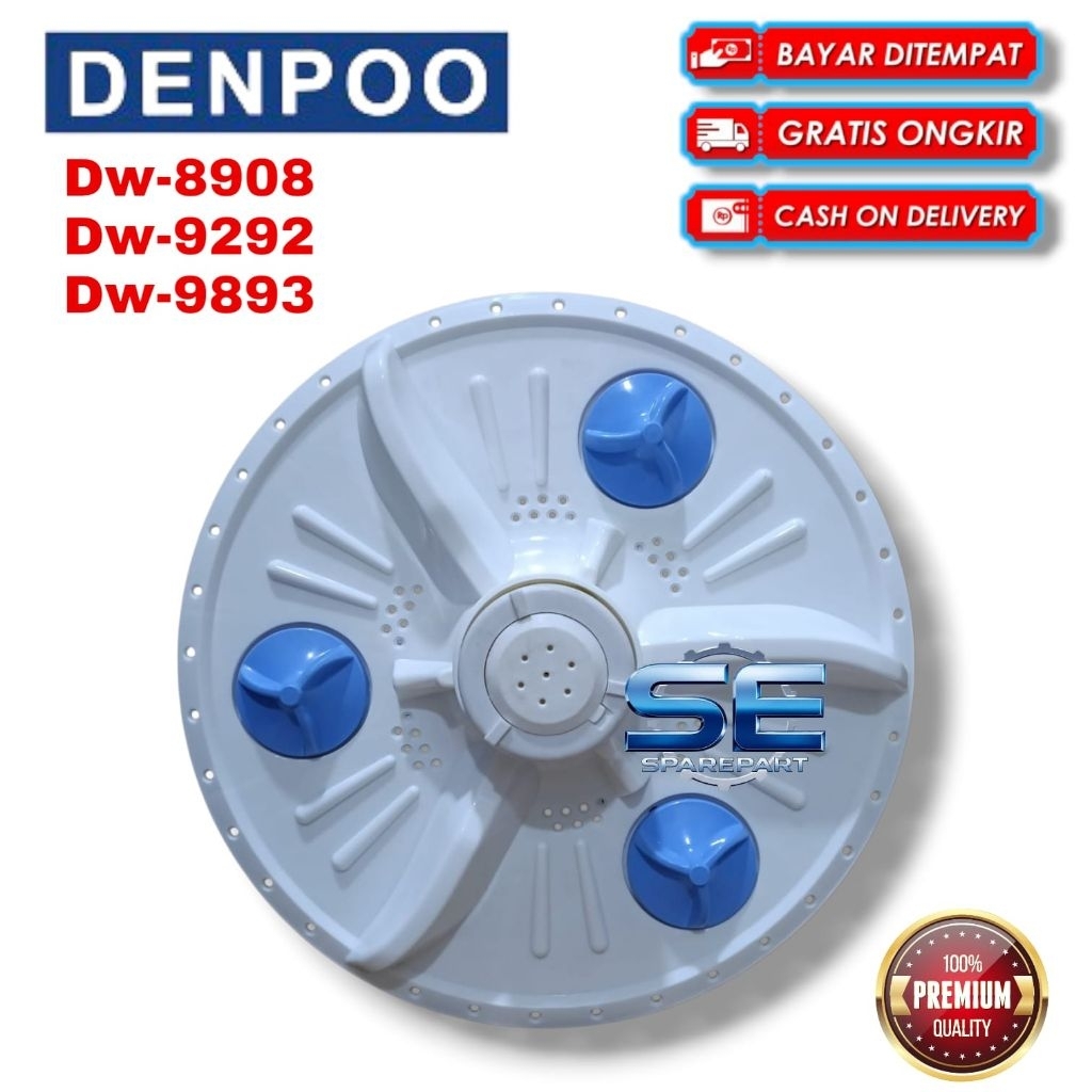 Pulsator Mesin Cuci Denpoo 2 Tabung 34cm gigi 10 Dw8908 Dw9293 Dw9893 Denpoo