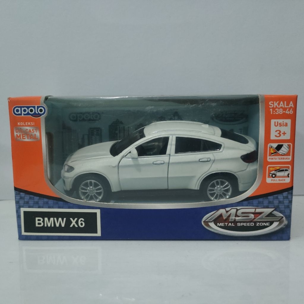 Apolo MSZ BMW X6 White Diecast Metal 1:38-46 Car Model