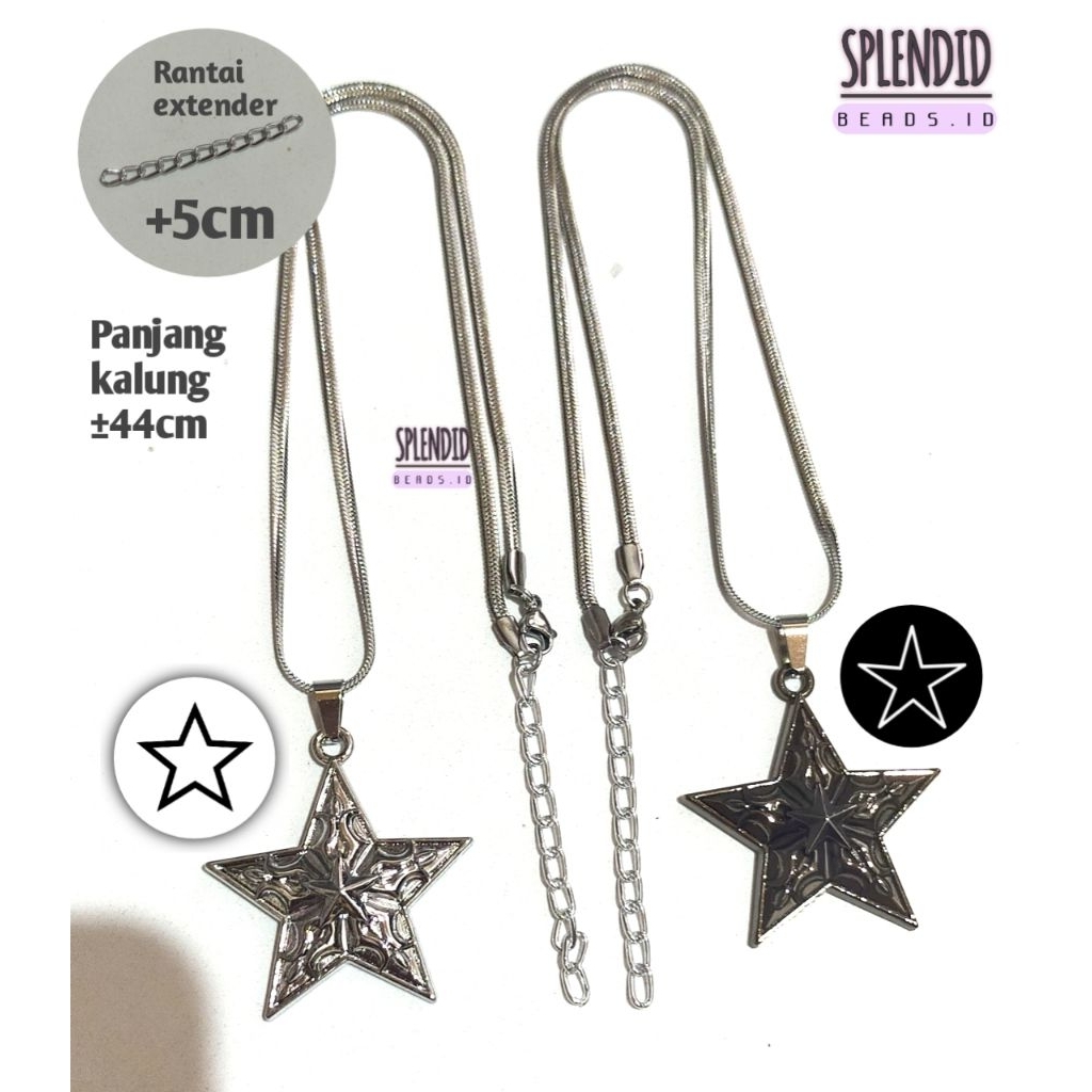 Kalung Bintang Anti Karat || Kalung Bintang adjustable/Serut