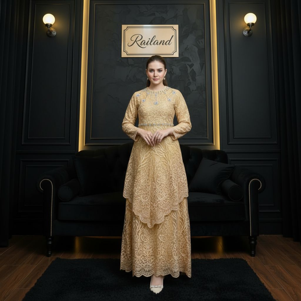 RND Baju Gamis Wanita Tille Premium Style Modis Kekinian Berkualitas Terbaru / Gamis Dewasa Remaja M