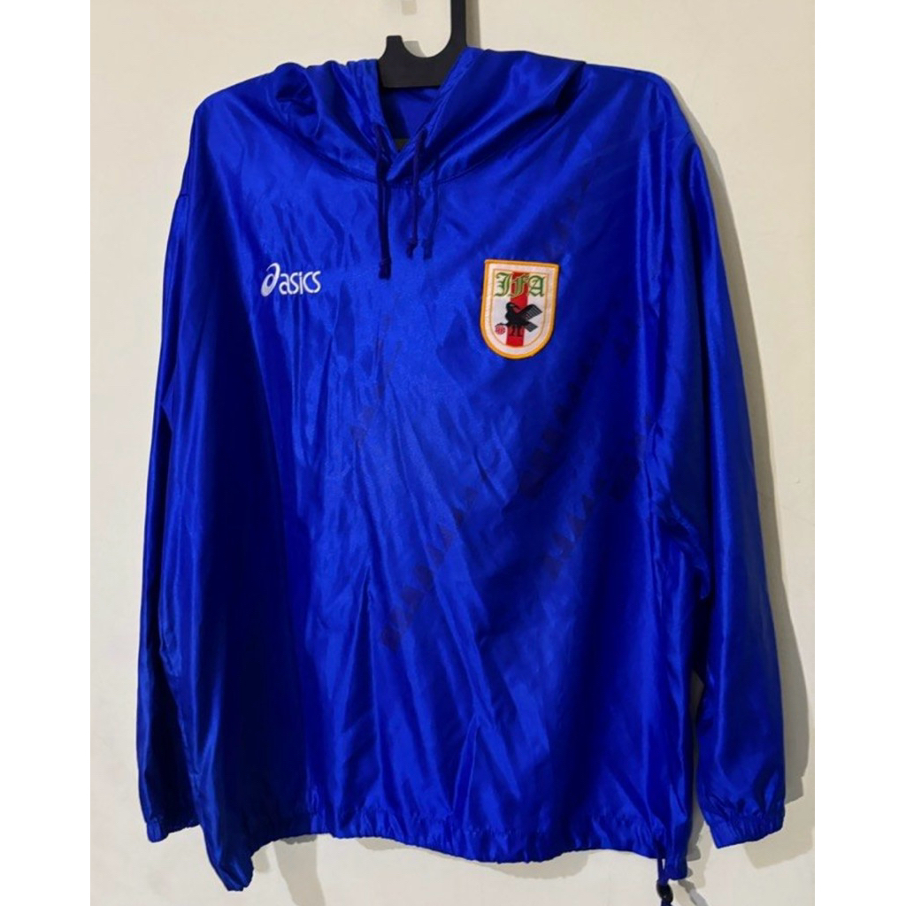 Jacket hoodie prematch official Asics x JFA - Japan Football Association - era sebelum adidas - Hood