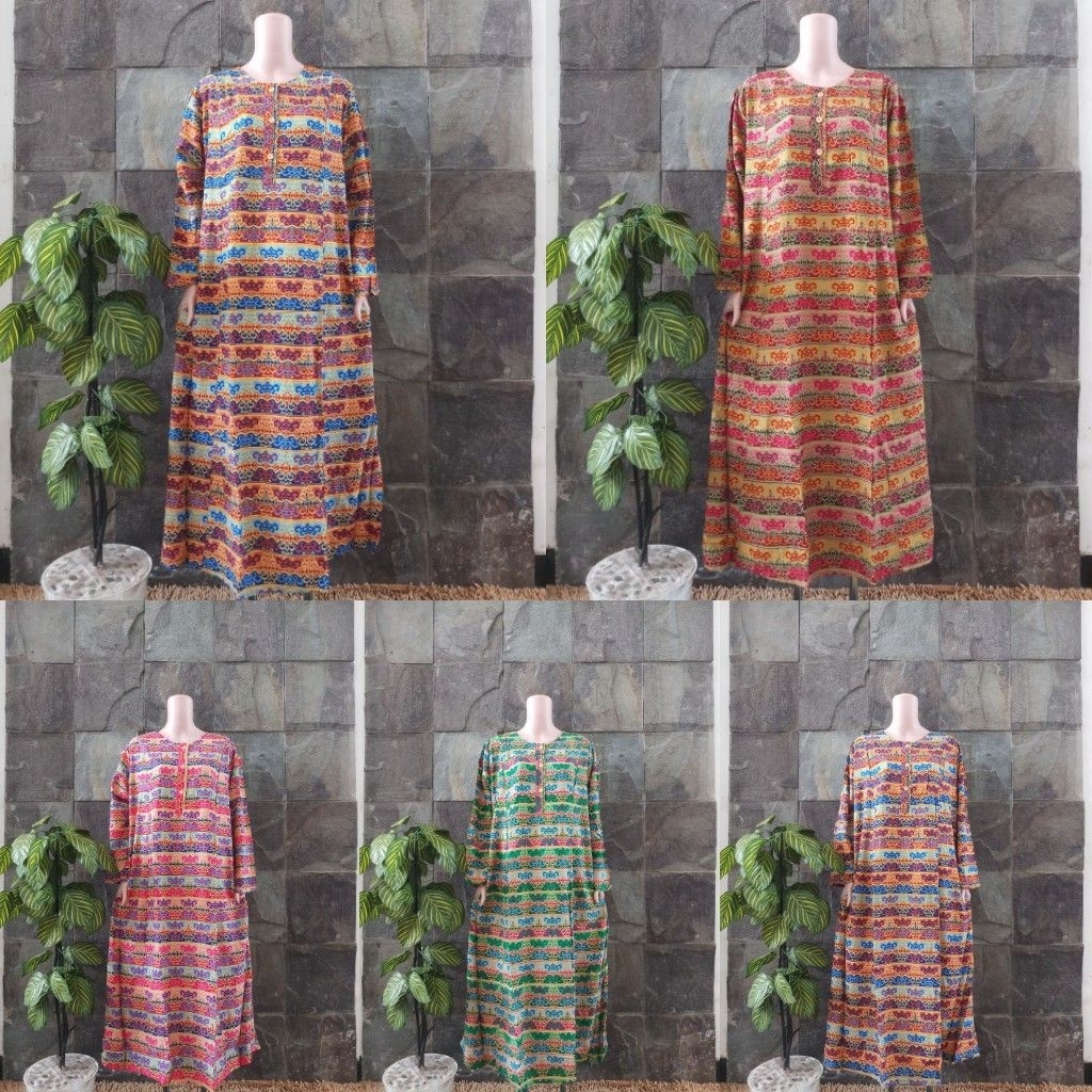 {Ld 140 cm} Batik KUDAMAS Halus Original Daster Lengan Penjang Busui || ABAYA JUMBO