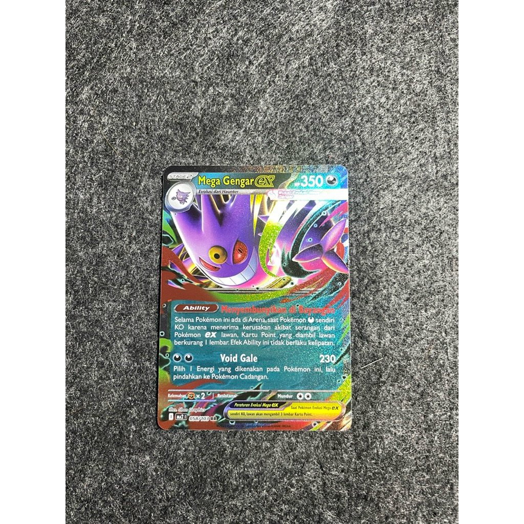 mega gengar ex rr pokemon tcg indo