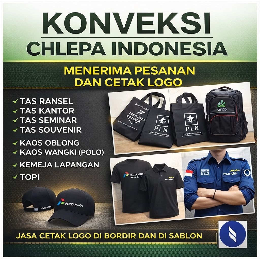 LINK PESANAN KHUSUS CHLEPA INDONESIA - Souvenir - Tas Promosi - Tas Totebag - Topi - Jasa Sablon - K