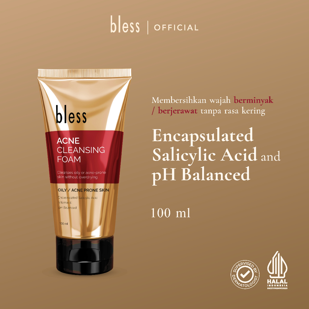 Bless Acne Cleansing Foam 100ml | Sabun Wajah - Jerawat/Kulit Berminyak