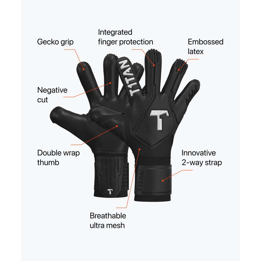 Sarung Tangan Kiper TITAN Legend 1.0 Black-Out (FP) T1TAN 4262478412112