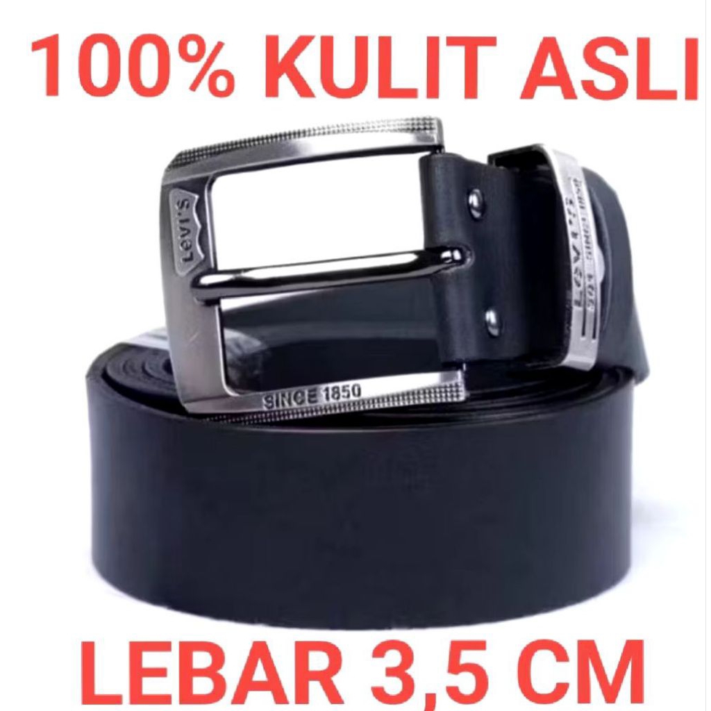 SABUK/GESPER PRIA KULIT ASLI SELAPIS ORIGINAL KEPALA STENLIS ASLI
