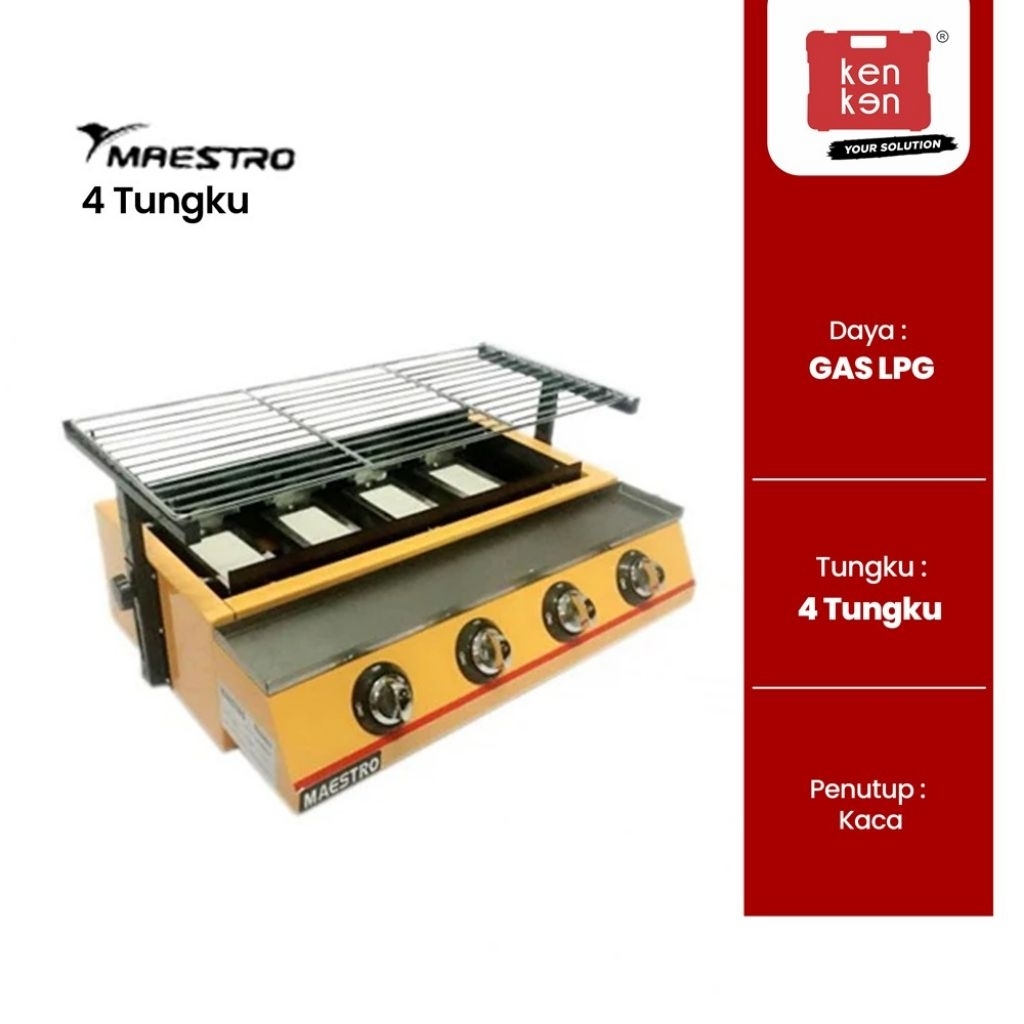 Maestro - Roaster Permanggang Sosis Bakaran Sosis Seafood 4 Tungku