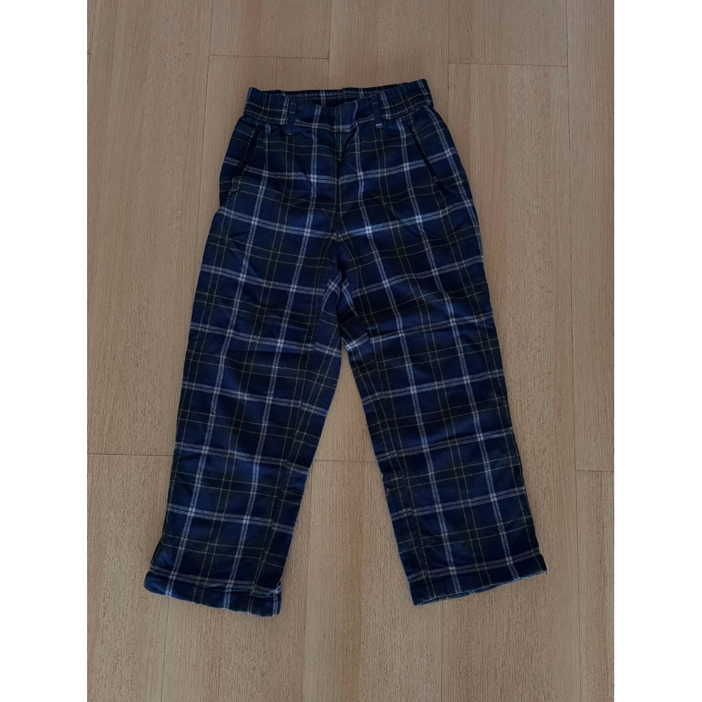 preloved aritzia celana panjang biru kotak kotak / blue checkered trouser/pants
