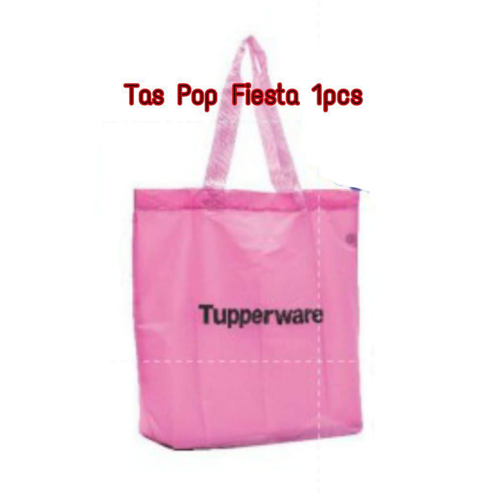 Tas Pop Fiesta Tupperware - Pink | Shopping Bag Fiesta Tupperware | Tas Lipat Tupperware | Tas Belan