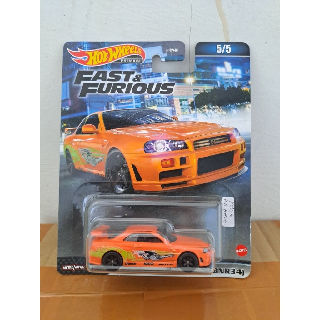 Hot wheels Fast N Furious Skyline R34 Orange Premium