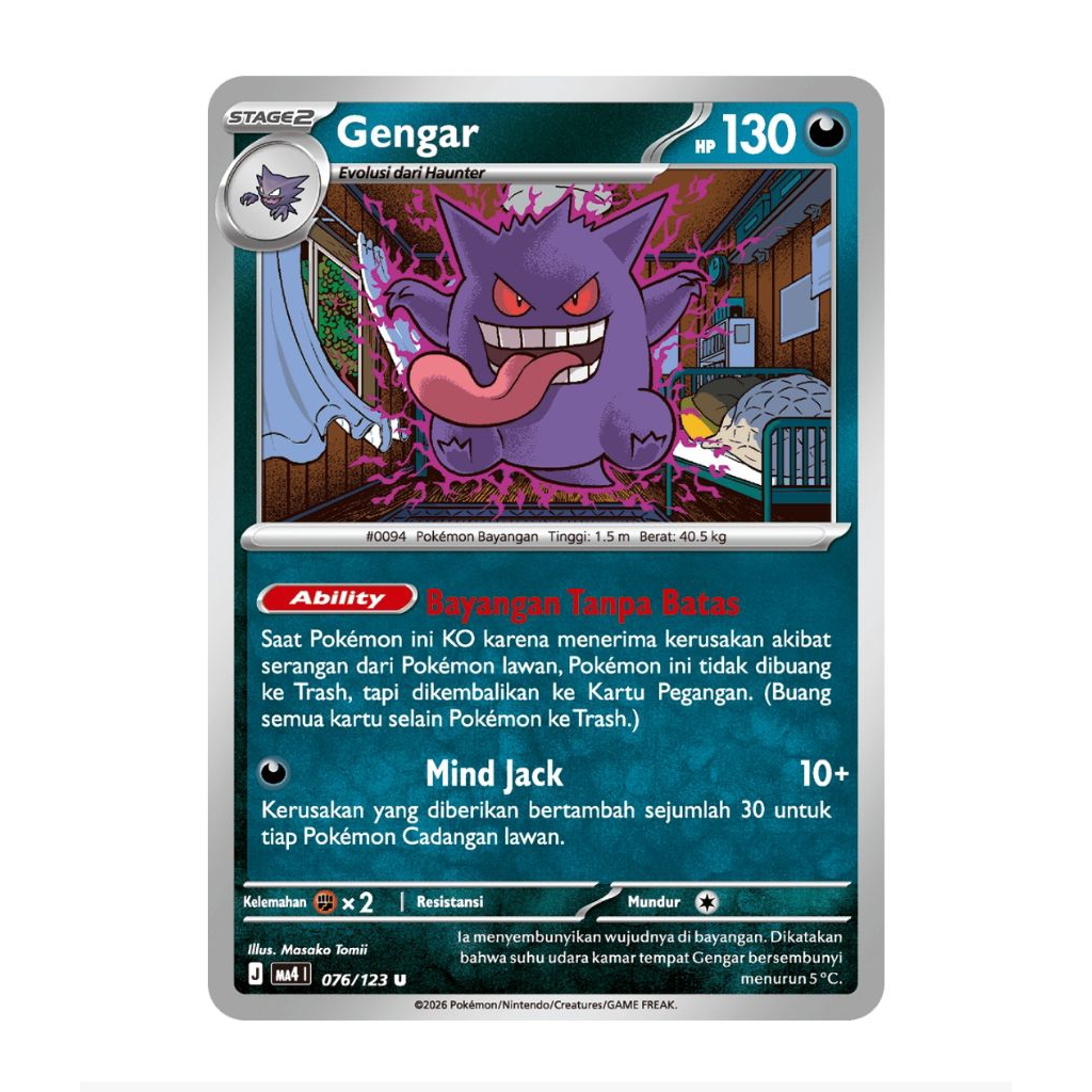 Gengar MA4 Ledakan Peniada Pokemon TCG Indonesia