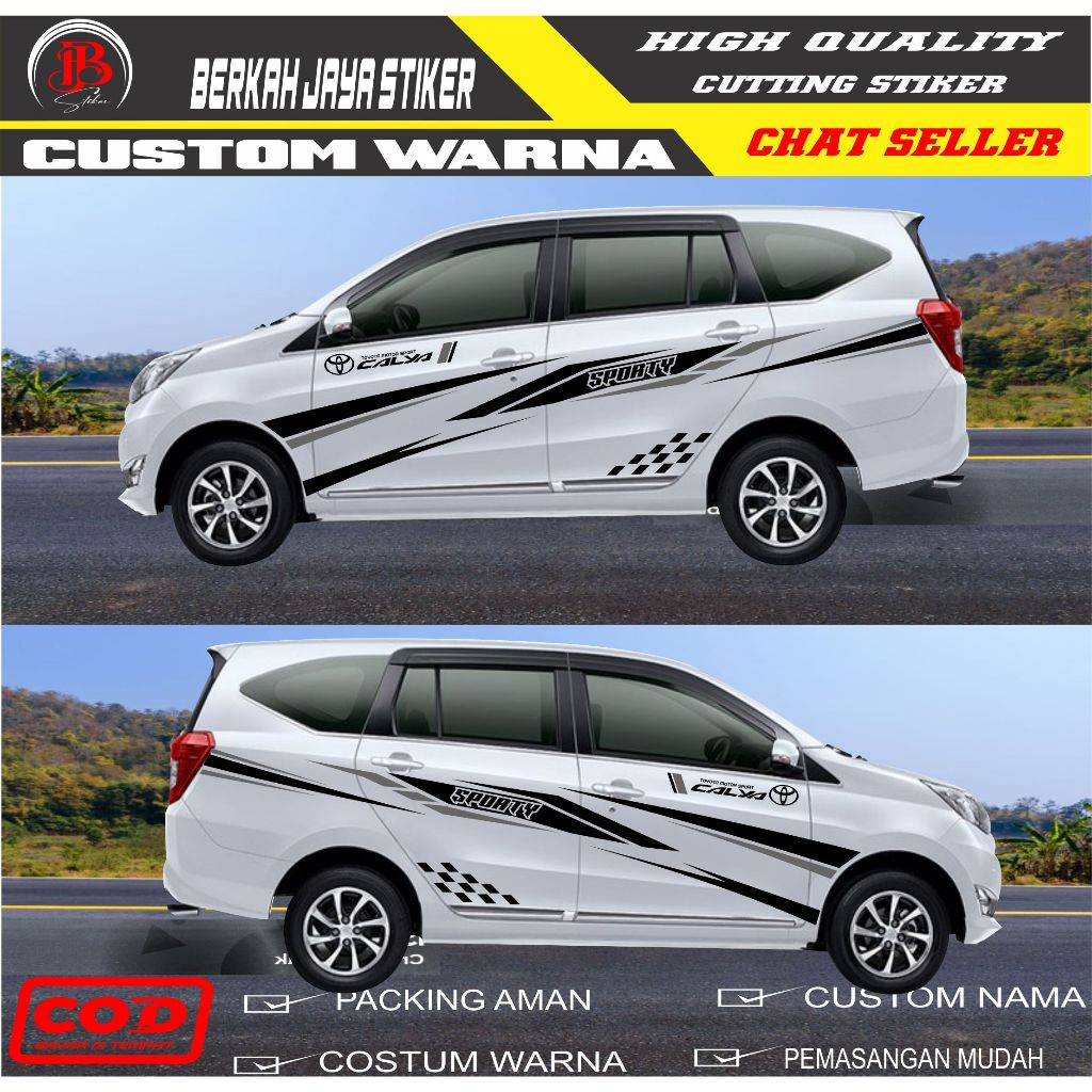 NEW stiker mobil calya sigra Terbaru cutting stiker mobil Sigra stiker sticker mobil daihatsu sigra 