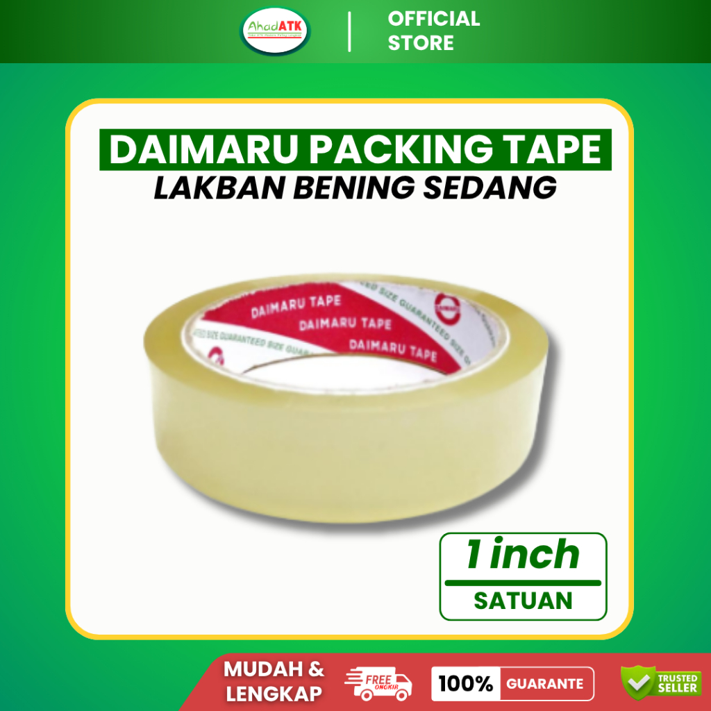 Daimaru Masking Tape  1 Inch – Lakban Bening / Lakban Bening Besar
