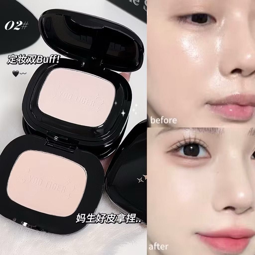 Bedak Tabur LAMEILA - Bedak Padat Cushion - Bedak Padat Pressed Powder Oil Control 2 Layer - Bedak L