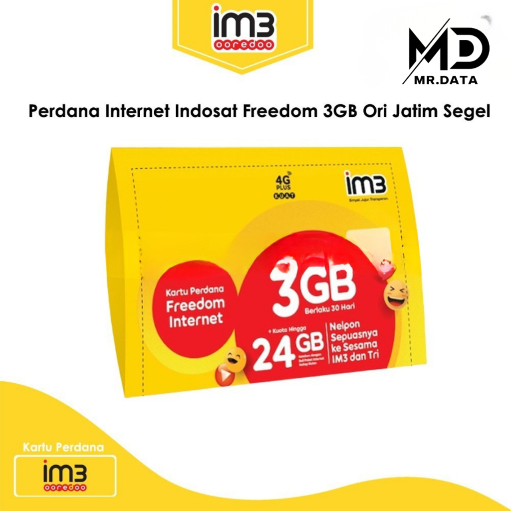 (Terlaris) SP Indosat Kuota 3GB 30 Hari – Kartu Perdana Segel Paket Data Indosat
