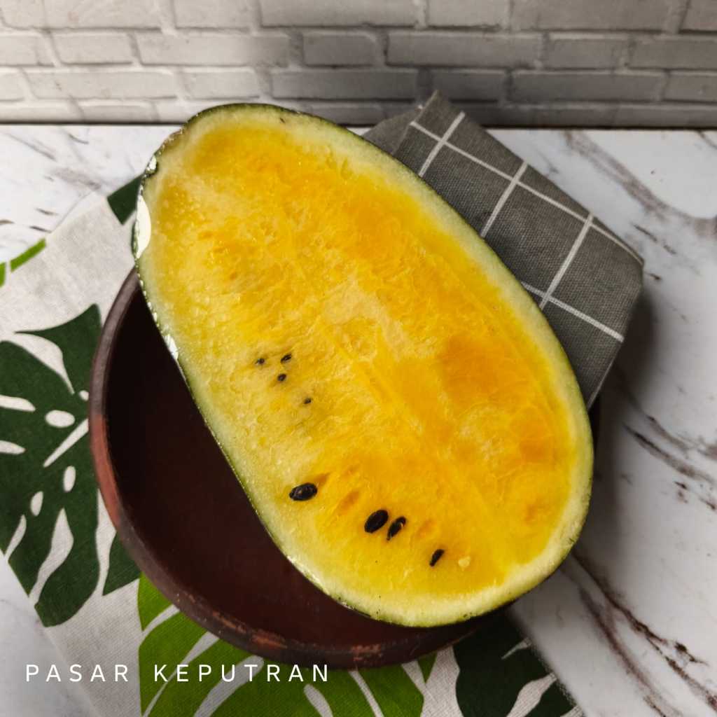 Semangka kuning potong, semangka kuning fresh