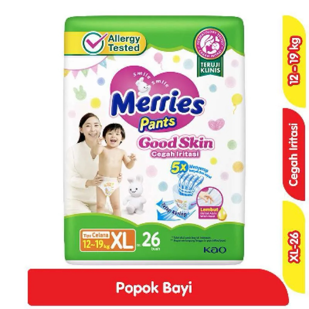 Makassar Merries Pants XL26 Good Skin / Popok Celana Bayi Merries