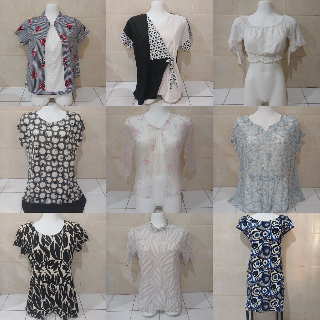 Blouse Kemeja Kutung Bolero Dress Sexy Cantik Lengan Pendek