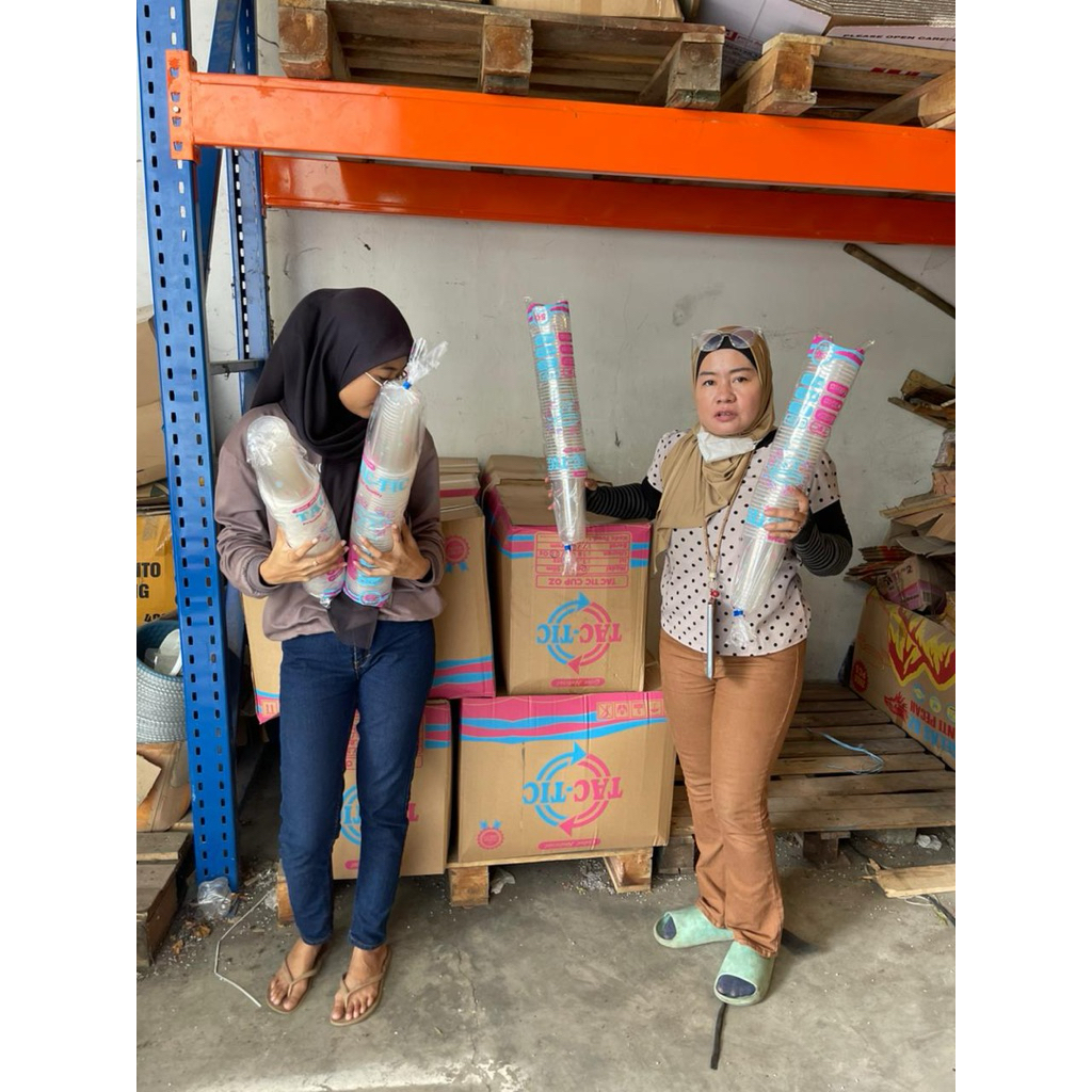 @ Gelas Plastik Datar/No Slim Ukuran 22oz dan 18oz