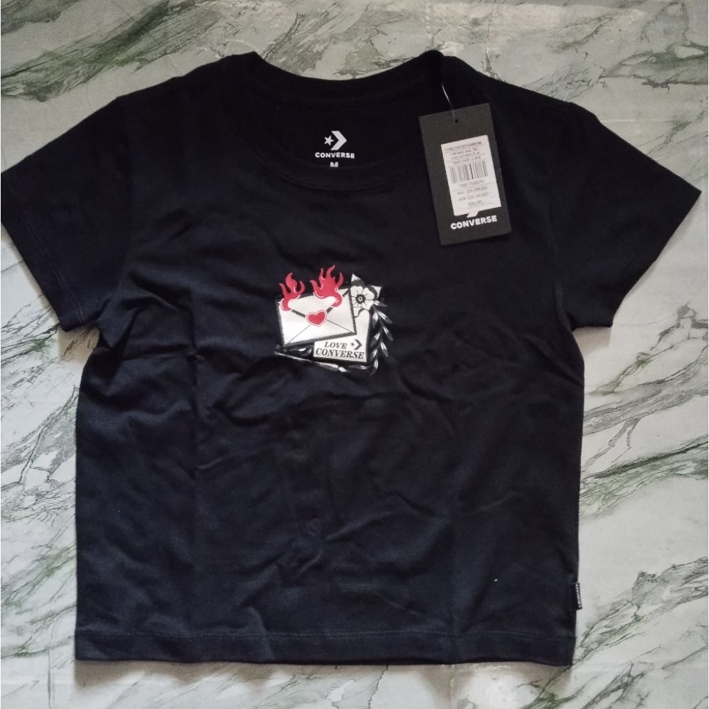 TSHIRT CONVERSE FOR WOMEN SIZE M, Black 100% original