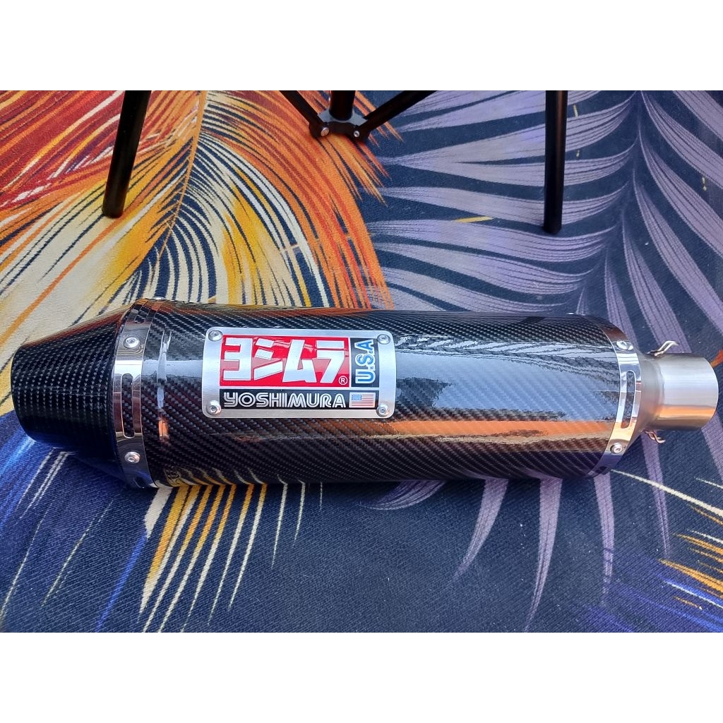 Knalpot yoshimura USA carbon inlet 50 mm bonus klem dan pir
