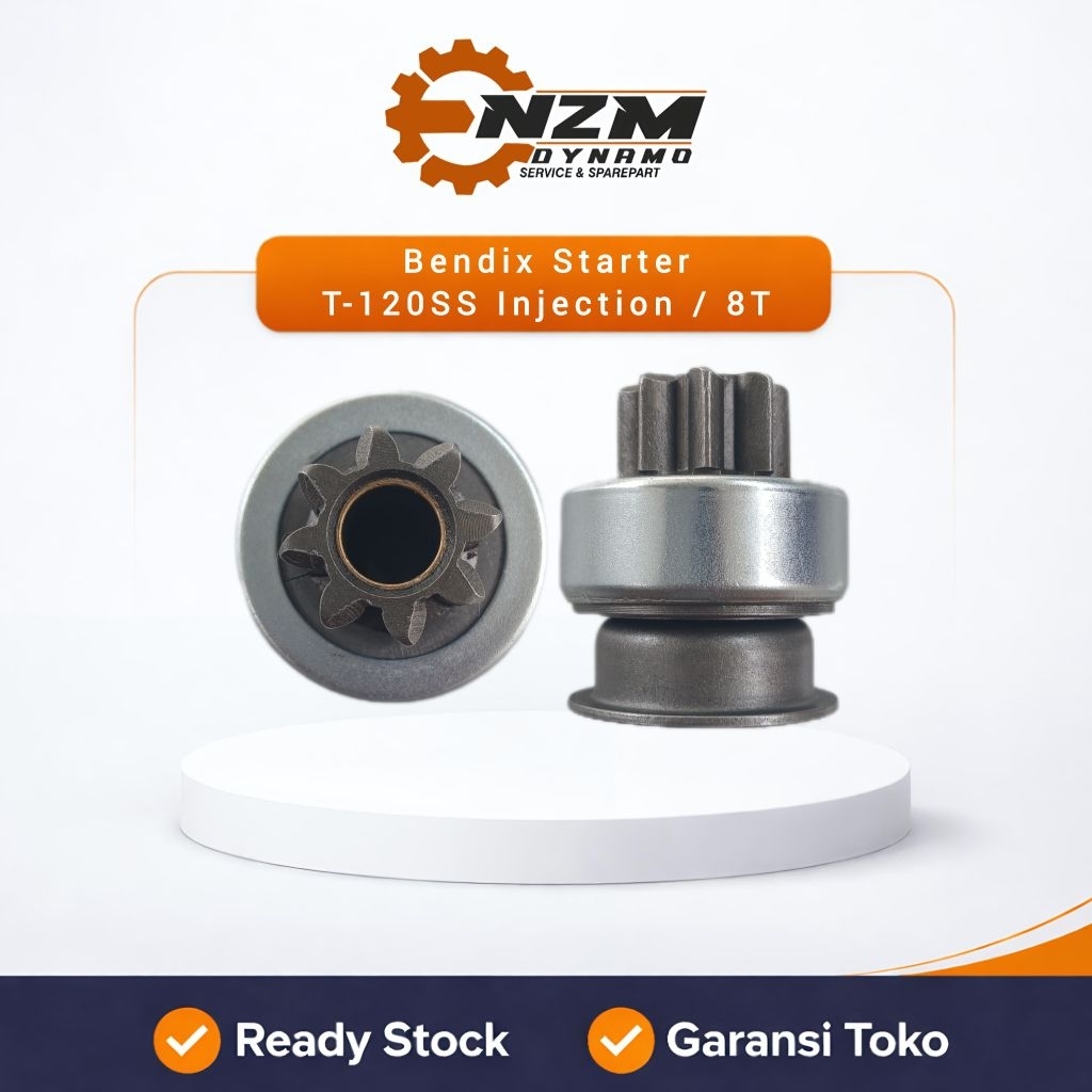 Gear Bendix Starter / Bendix Stater T120ss Inject / Vitara / 8t nzmdynamo