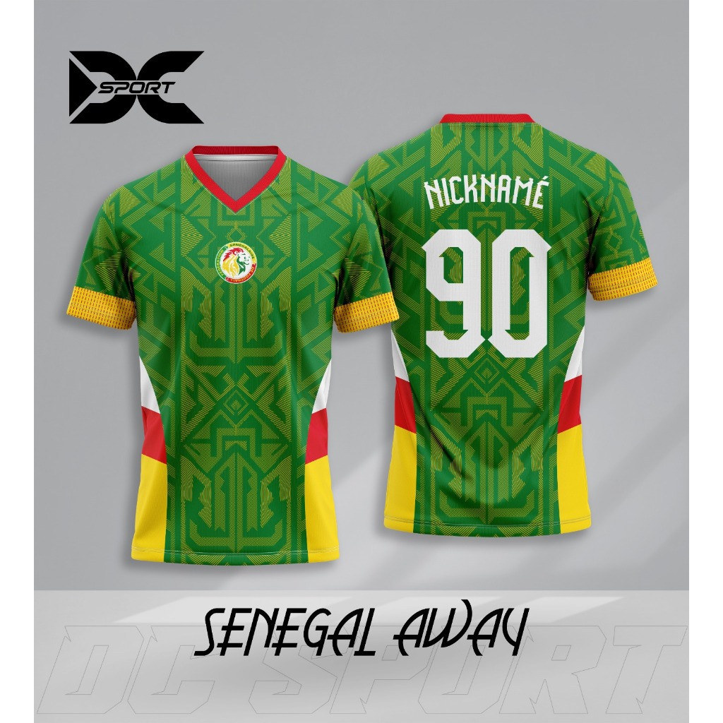 Jersey Harian/Olahraga Dryfit Edisi World Cup 2026 Full Printing Free Nama Senegal (SENEGAL AWAY)