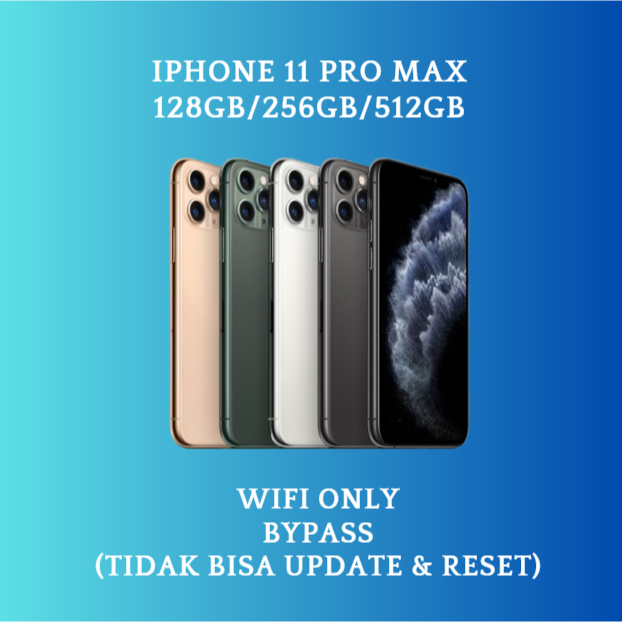 HP IPHONE 11 PRO MAX WIFI ONLY 128GB/256GB/512GB Bekas Second Original Mulus Fullset Game/Live/Merek