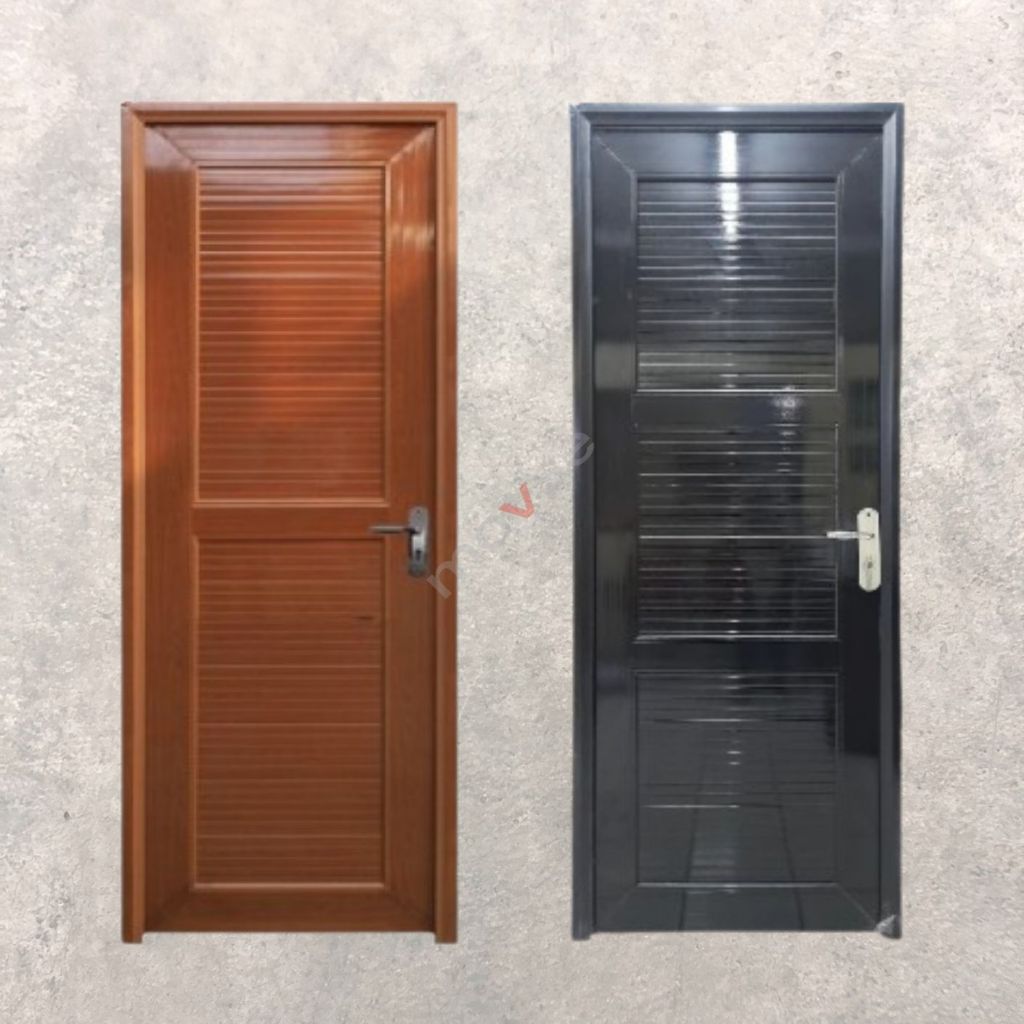 Pintu Platinum Special Edition - Pintu PVC 80 x 200 cm Coklat / Hitam