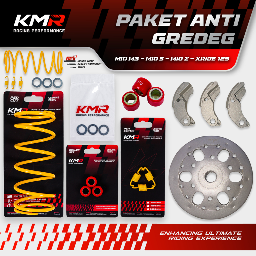 PAKET ANTI GREDEG MIO M3 SOUL GT 125 XRIDE 125 FINO 125 KMR RACING PERFORMANCE