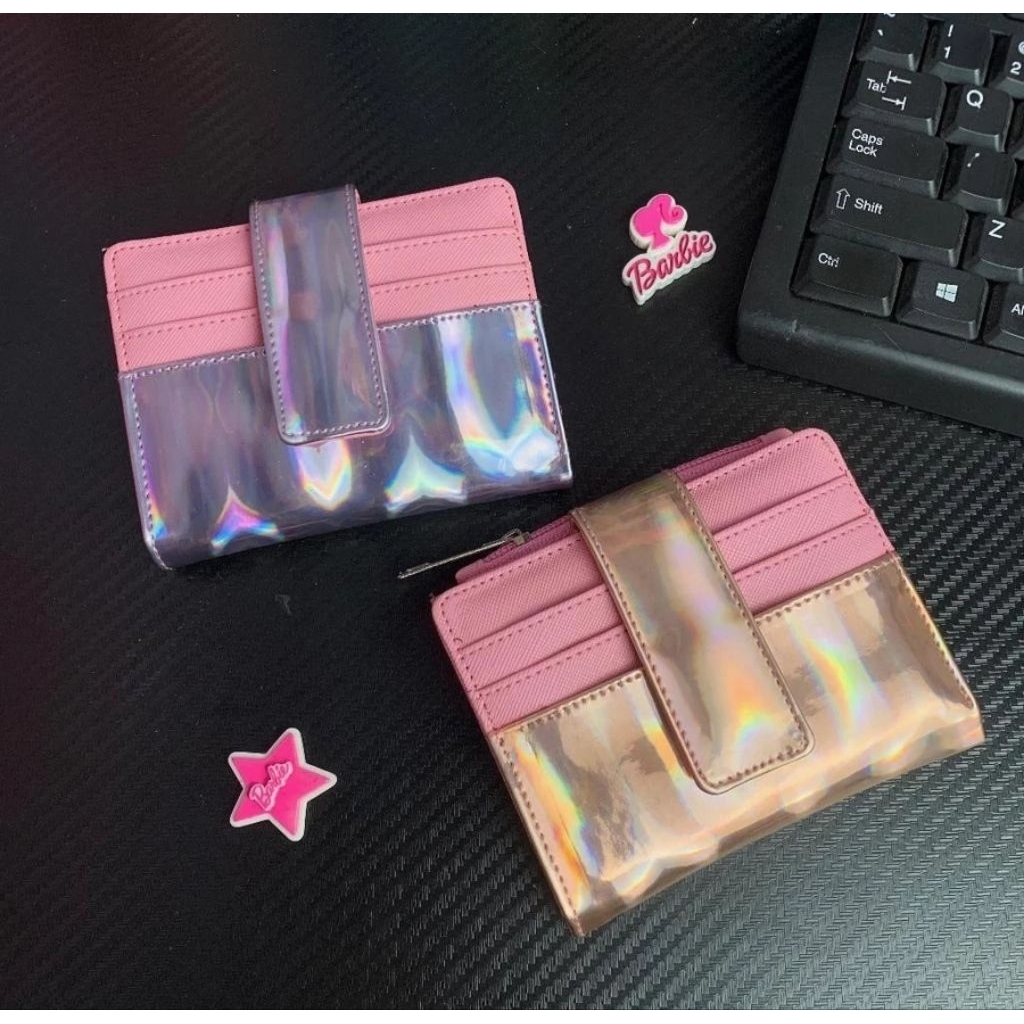 Meicyaa DOMPET LIPAT MINI HOLOGRAM/GLITTER Dompet lipat hologram Dompet Y2k