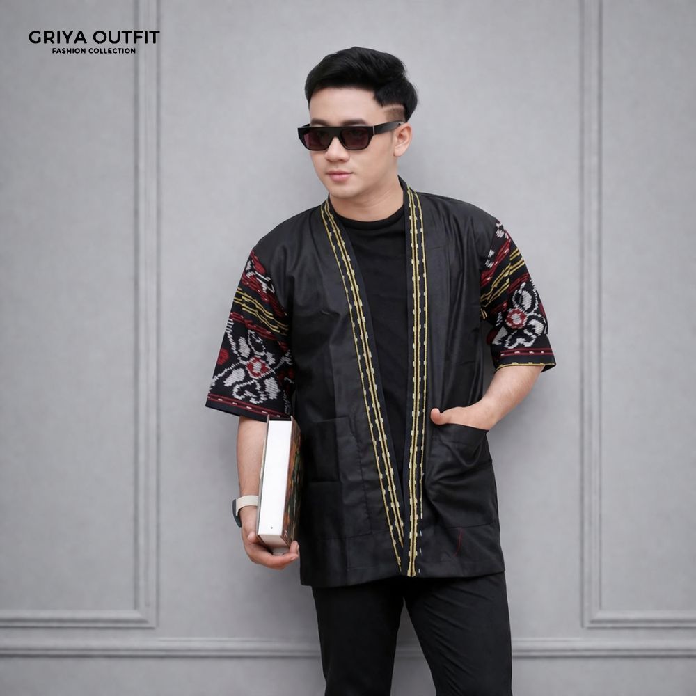 KIMONO PRIA TENUN IKAT ORI TROSO PECANGAAN JEPARA