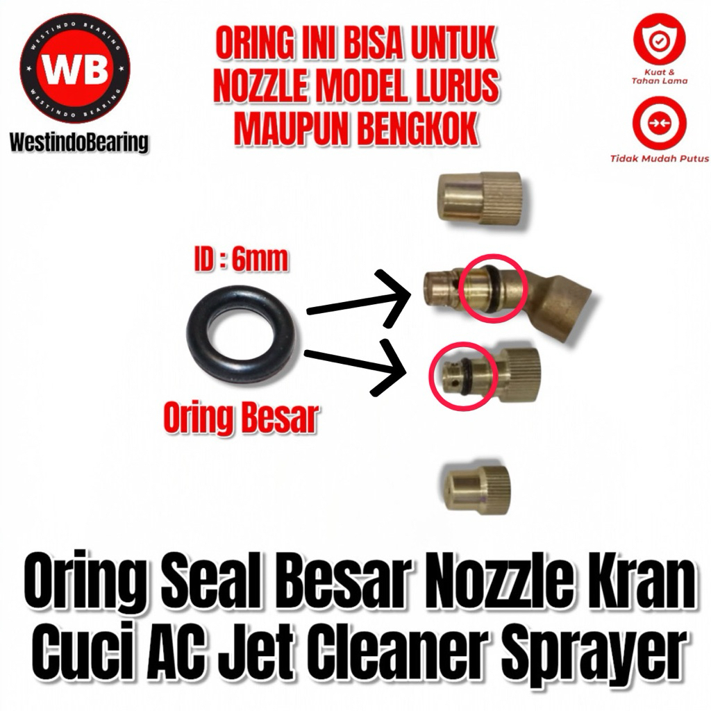 Oring Seal Besar Nozzle Kran Cuci AC Jet Cleaner Sprayer O ring Nosel Nozel