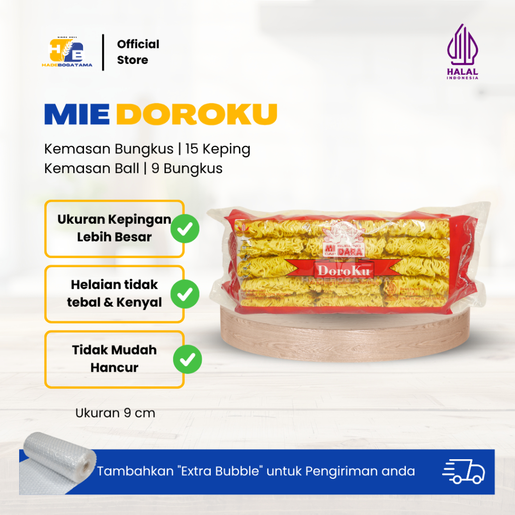 Mie Doroku / Mie Burung Dara Doroku (BALL) isi 9 pack