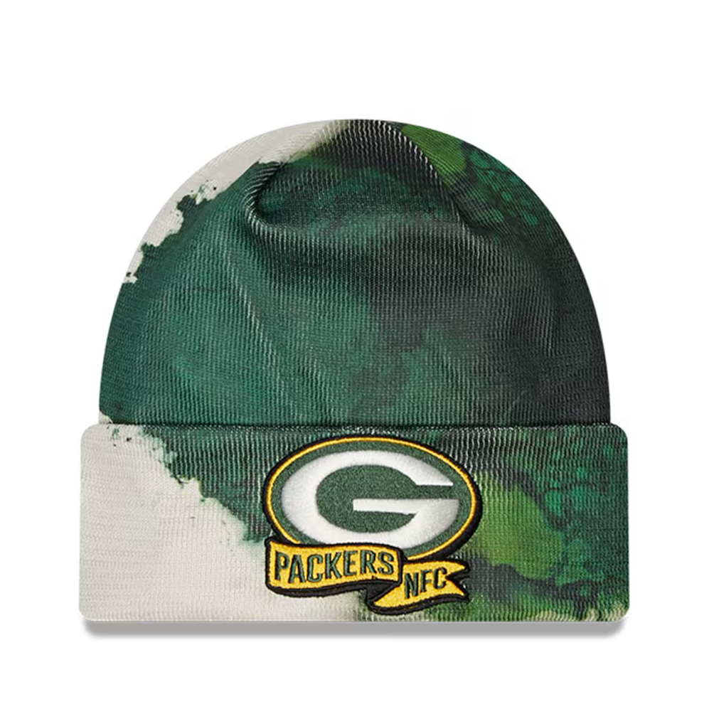 Topi Beanie New Era Green Bay Packers NFL 2022 Sideline Original - Topi Rajut Ink Dye