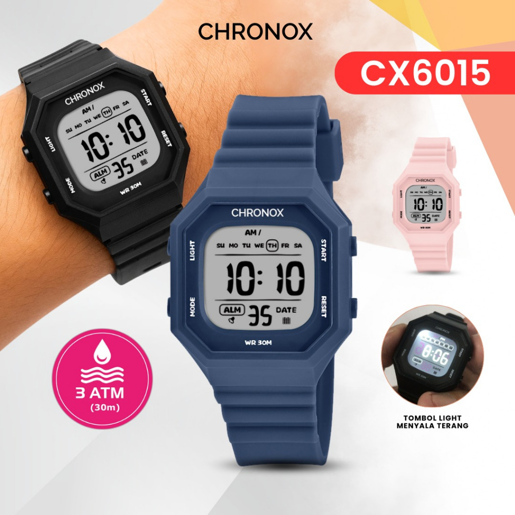 CX6015 - Jam Tangan Digital Unisex Pria Wanita CHRONOX