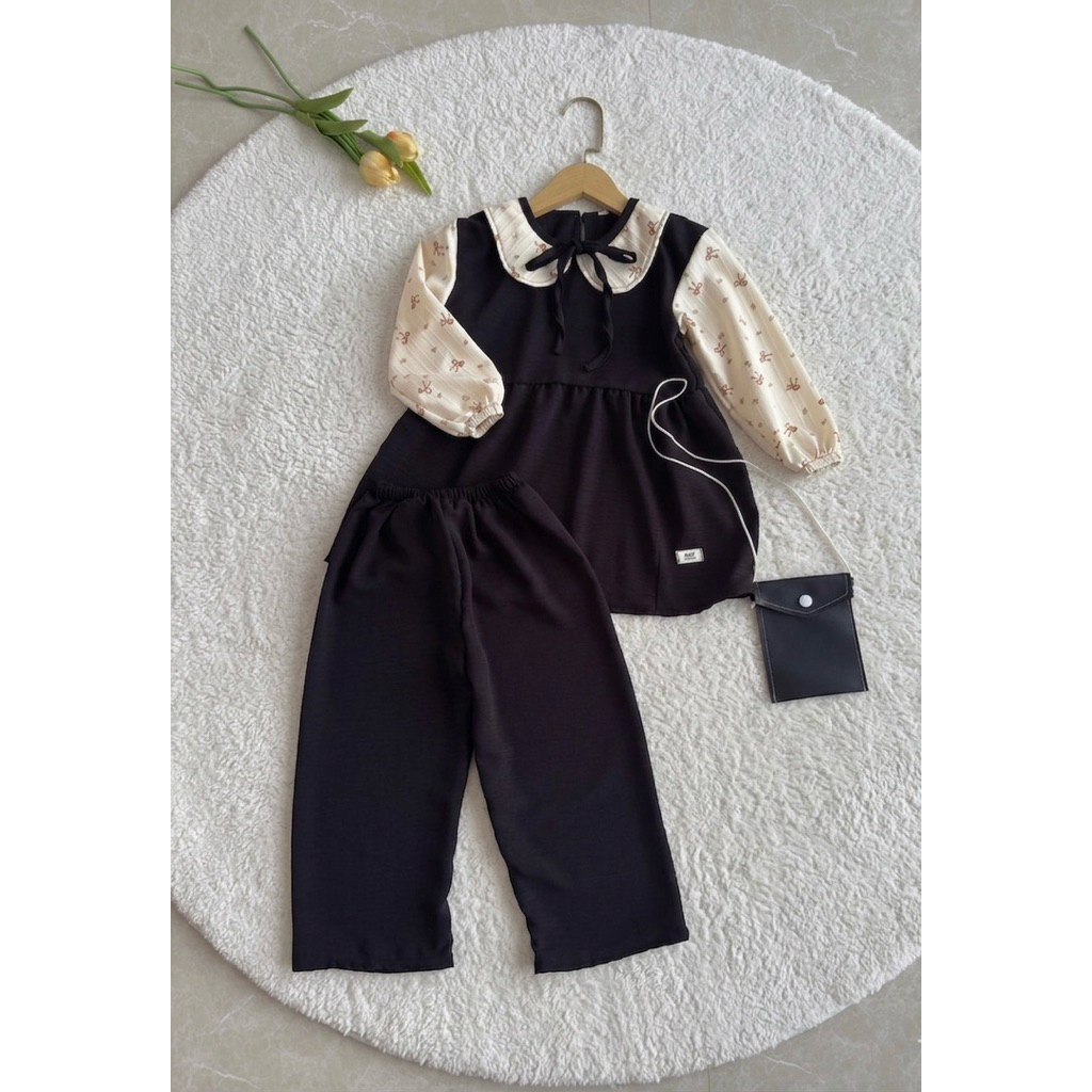 Oneset Anak Perempuan Model Baru 1-7 Tahun FREE Tas Cantik Lucu