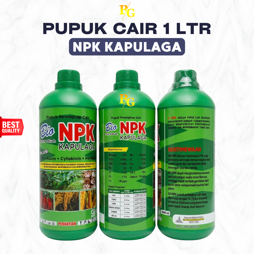 Pupuk Cair BIO NPK KAPULAGA 1 Liter | Pupuk Daun & Buah